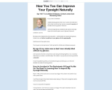 How To Improve Eyesight Naturally – Clickbank – How To Improve Eyesight Naturally